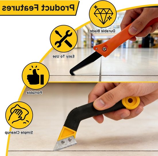 Professionele Voegenreiniger met 8 Verwisselbare Messen voor Badkamer en Keuken, Ideaal voor Tegels en Bouwprojecten — afbeelding 3