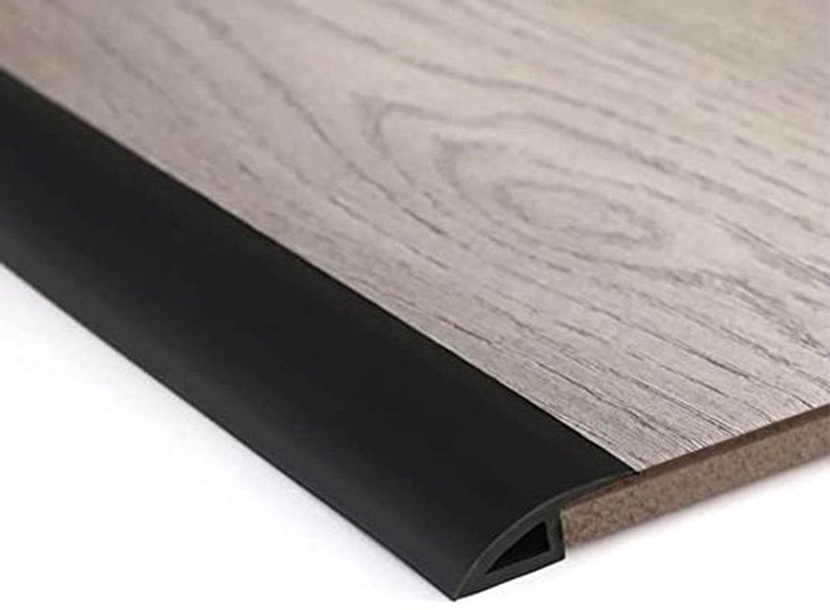 Overgangsprofiel voor vloeren - drempelband zelfklevend - PVC-rubber - laminaatvloer rand