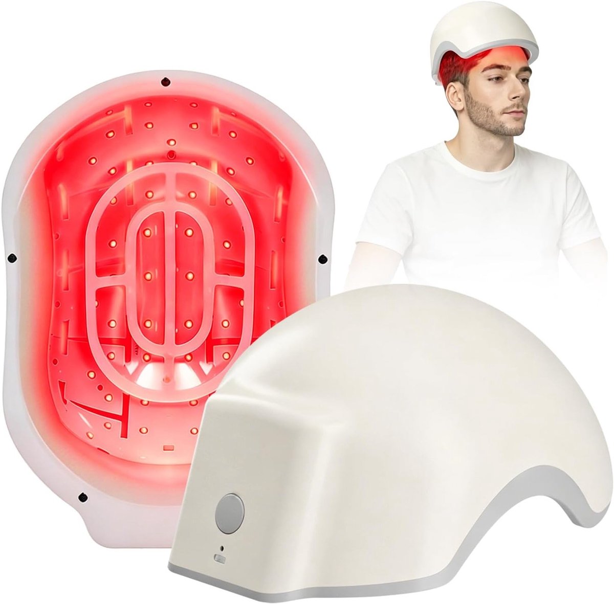 Laserhelm tegen Haarverlies met Roodlichttherapie, Haargroei Systeem, Draadloos en Tot 2 Uur Gebruik voor Scalp Care bij Mannen en Vrouwen