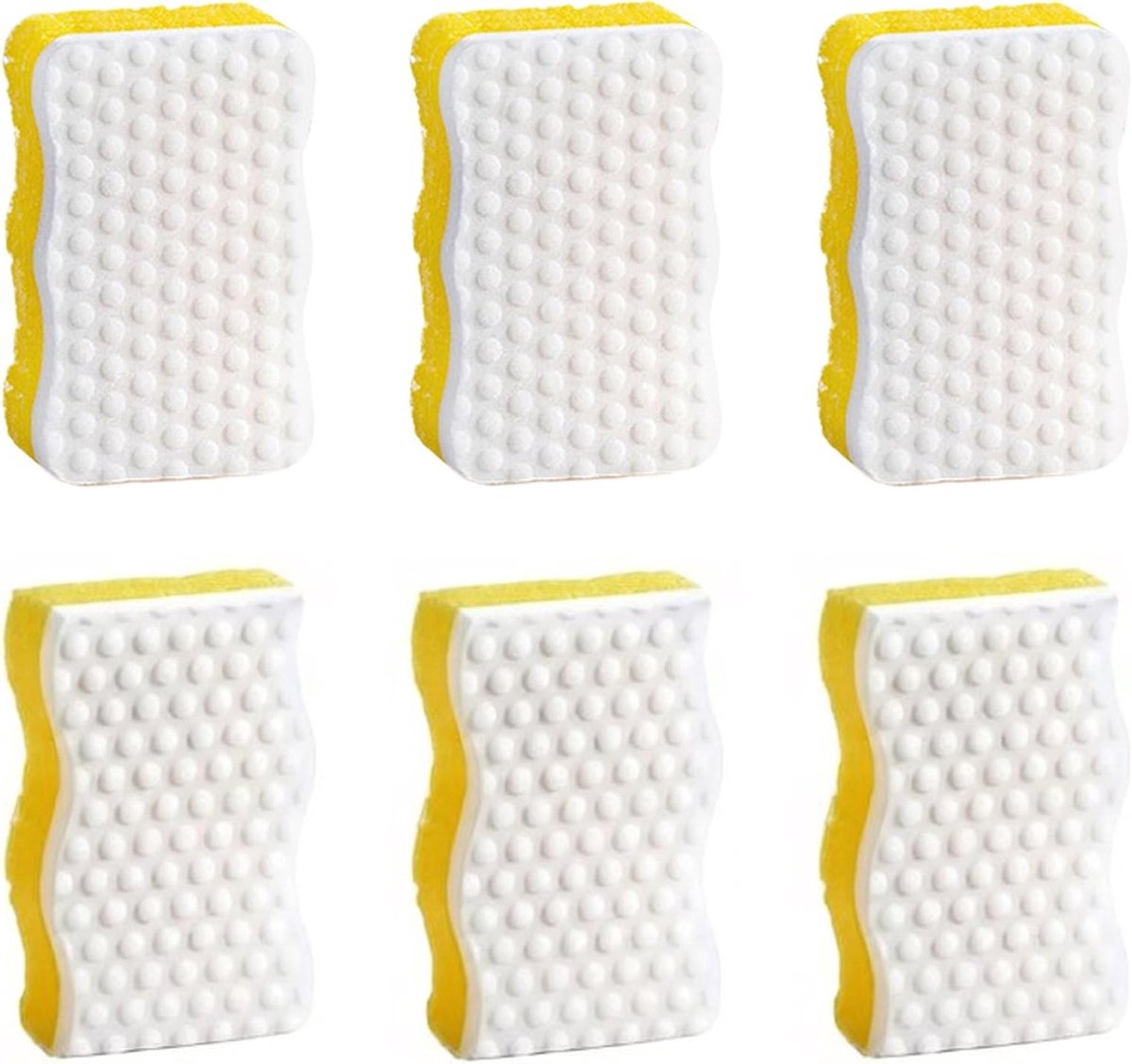 Dubbelzijdige multifunctionele keuken- en reinigingsspons met nano-spons en algenschuim, 6 stuks voor efficiënt schoonmaken en onderhoud