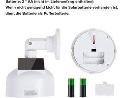 SnelShoppen - 2 Stuks Solar Dummy Camera, Simulatie Speed Dome met Lens, Beveiligingscamera, Nep Binnen- en Buitencamera, Eenvoudige Installatie, 360°