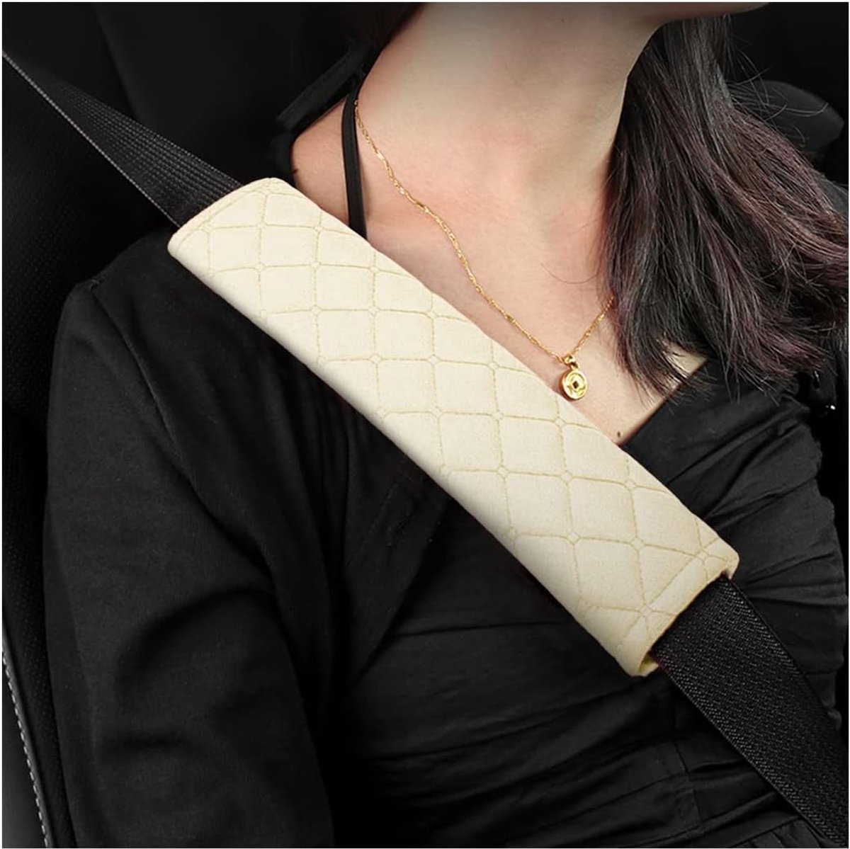 SnelShoppen - 2 Stuks Universele Autogordel Cover - Comfortabele Zachte Gordel Kussen - Compatibel met Alle Auto's - Schouderband Kussen voor Volwasse