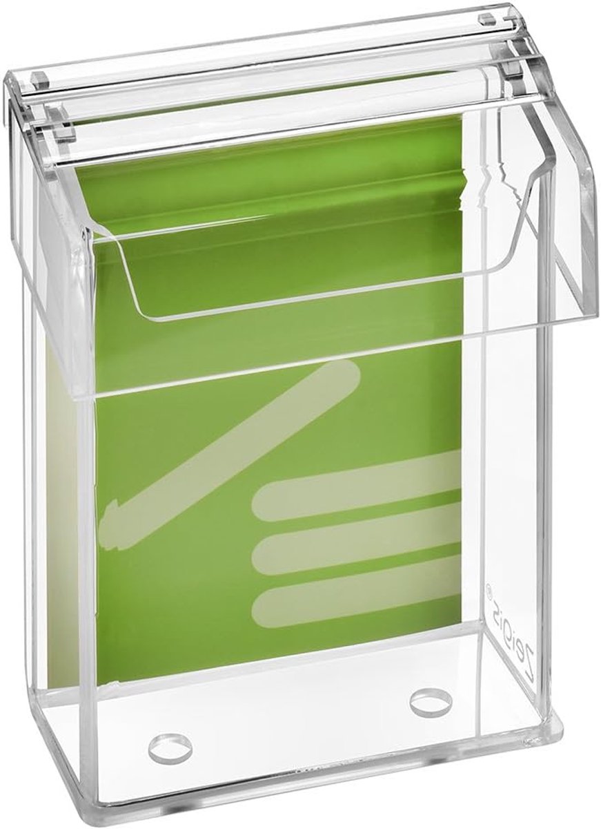 SnelShoppen - DIN A6 Brochurehouder/Flyerhouder in Staand Formaat, Weerbestendig, Voor Buiten, Met Deksel, Gemaakt van Helder Acrylglas