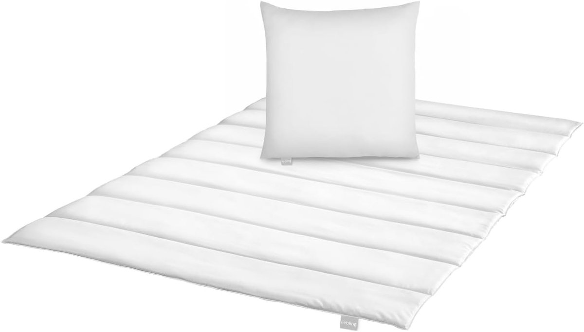 SnelShoppen - Luxe Duvet Set 135x200 cm met Kussen 80x80 cm - Hypoallergene Microfibre - Wasbaar, Geschikt voor Allergieën - Comfortabel en Ademend, P