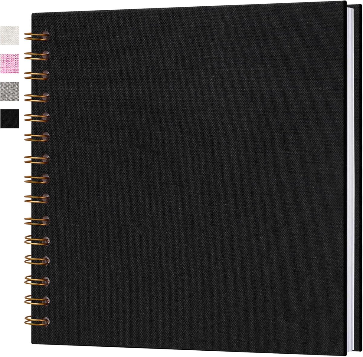 SnelShoppen - Photo Album Scrapbook 20.5 x 20.5 cm met 40 Witte Pagina's - Herinneringen Boek voor Bruiloft, Verjaardag, Jubileum, Baby - Luxe Linnen