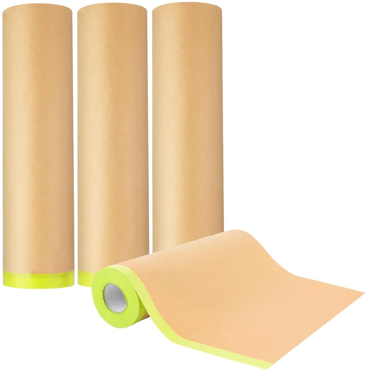 SnelShoppen - Pack van 6 Verf Afdekpapier 55 cm x 15 m, Zelfklevende Strips, Afplaktape voor Schilderen of Ramen, Verf Scrape