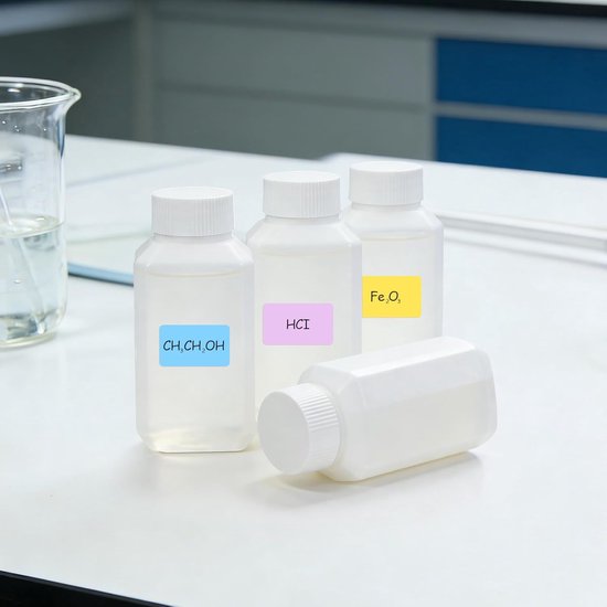 SnelShoppen - 6 Stuks 120ml Reagent Flessen, Laboratorium Chemische Flessen met Schroefdop, Lekvrije Vierkante Fles, Inclusief Trechter en Borstel voo van Snelshoppen — afbeelding 4