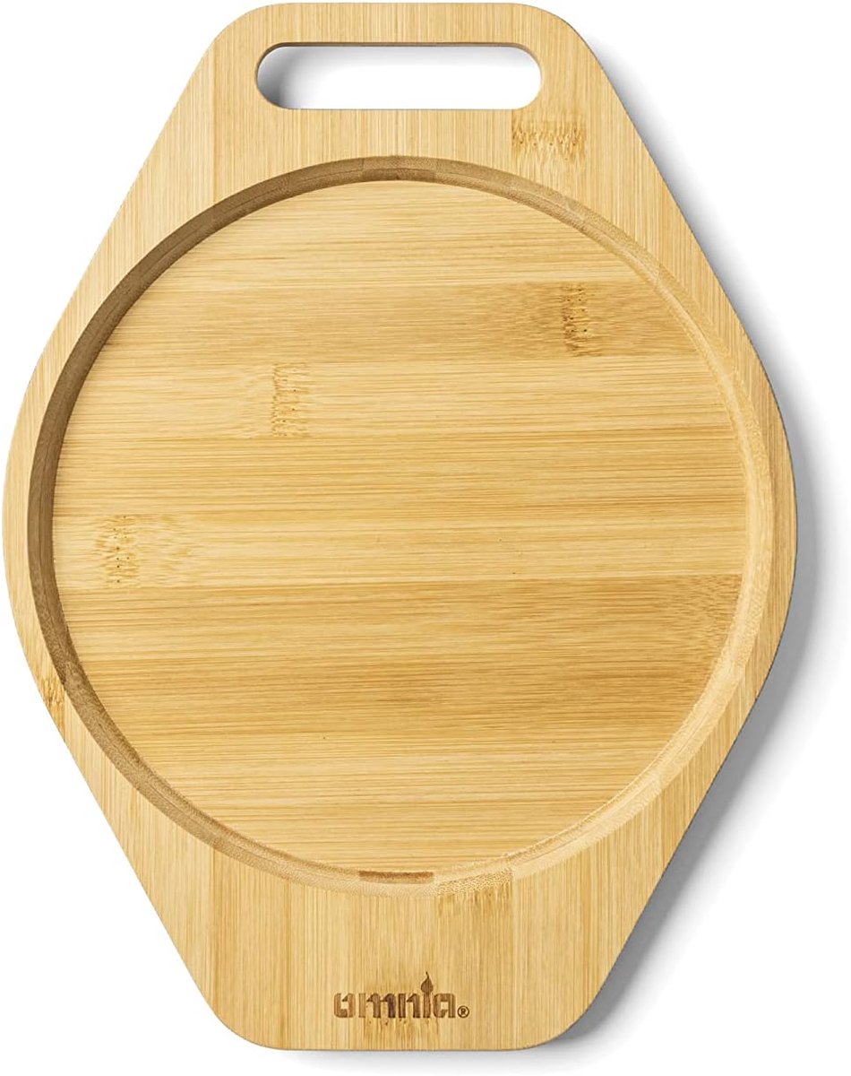 SnelShoppen - OMNIA Bamboo Coasters - Stijlvolle Onderzetters voor Tafel - Bescherm je Tafelblad - Houtlook - Perfect voor Feest, Keuken en Camping -