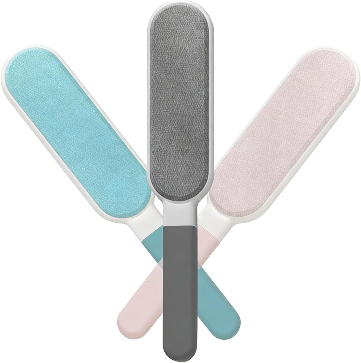 3 Stuks Lintborstel voor Kleding - Herbruikbare Pluizenborstel voor Huisdierenhaar, Dubbelzijdige Pluizenverwijderaar voor Kleding, Meubels en Auto