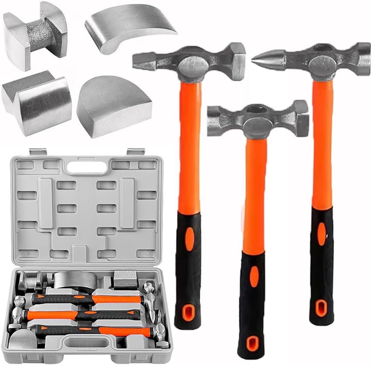 Gereedschapsset Carrosserie Reparatie - 7-delige Hamer en Pluggen Set - Ergonomische Handgreep