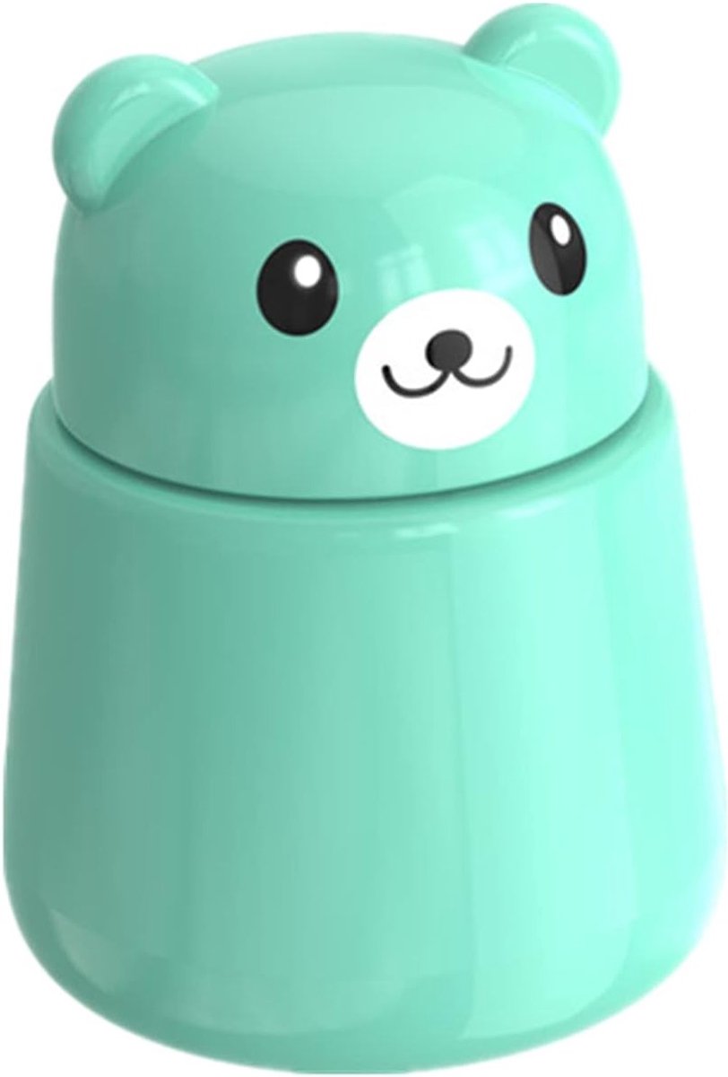 Draagbare pillenvermaler met schattig berenontwerp voor het malen en opslaan van medicijnen (groen)