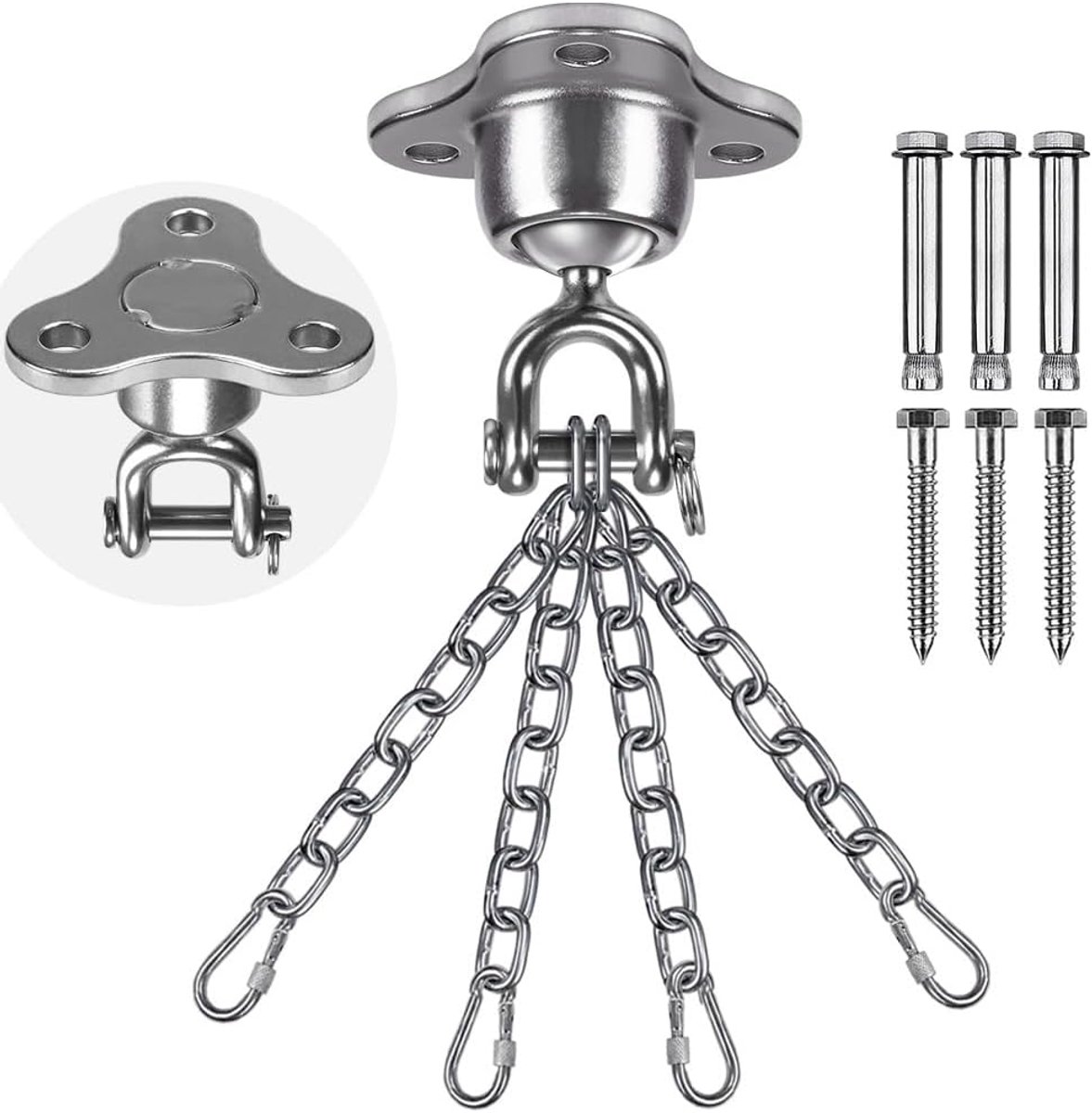 SnelShoppen - Heavy Duty Boxing Punching Bag Hanger - Robuuste Beugel voor Muay Thai Training met Drie Montagegaten, Tot 408kg, Voor Betrouwbare Stabi
