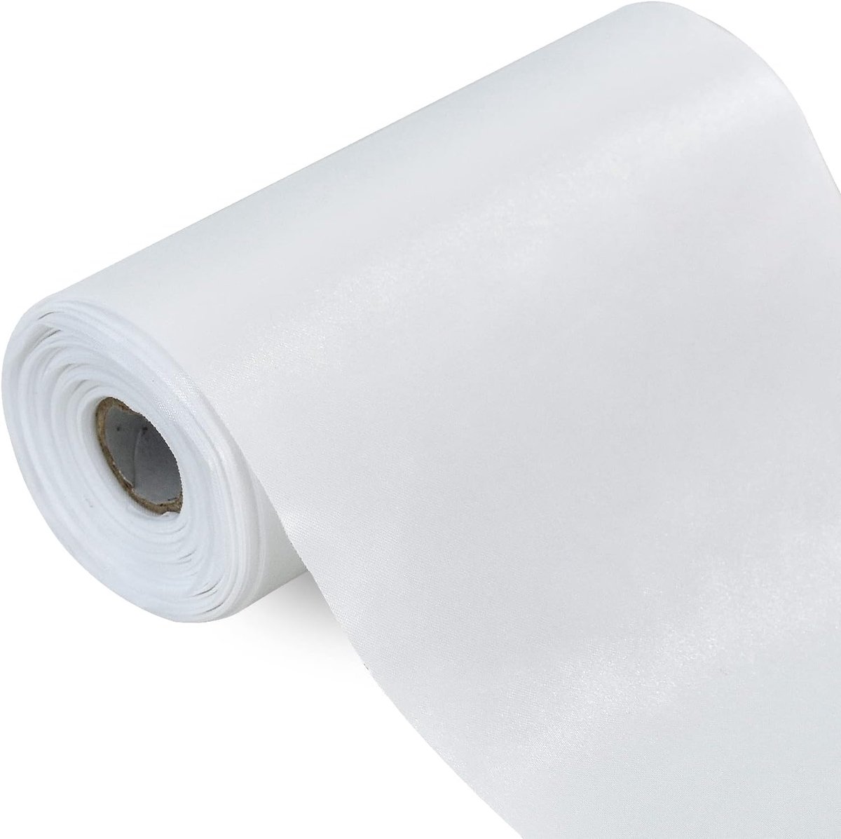 SnelShoppen - Brede Satijnen Ribbons Kleurige Stoffen Ribbons voor Cadeau Versiering, Grote Opening, Trouwerij, Valentijnsdag, Kerst, Wit 15cm x 20m