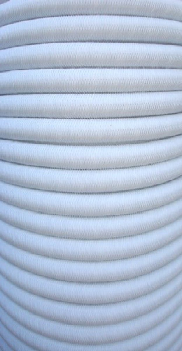 SnelShoppen - 10m Expander Rope 10mm Wit Rubber Touw - Zeil Touw - Rafter Touw - Tarpaulin Touw - U.V. Bestendig - 1000N Breeksterkte