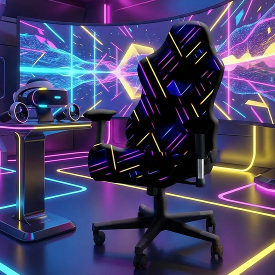 Verstelbare Gaming Stoel Cover - Wasbare Stretch Cover voor Computerstoel met Armleuningen en Rugleuning, Ideaal voor Thuis, Kantoor en Speelkamer — afbeelding 2