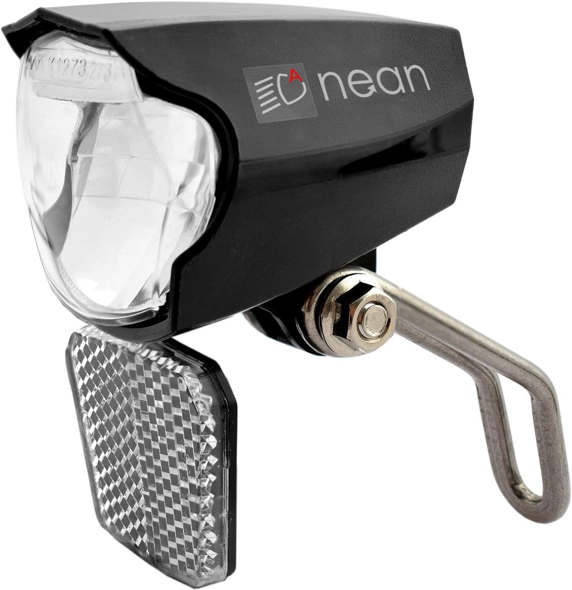 SnelShoppen - Nean Alternator LED Fietsverlichting - StVZO Goedkeuring - 30 Lux - Automatische Verlichting en Parkeerlicht - Zwart - Fietslicht Voor V