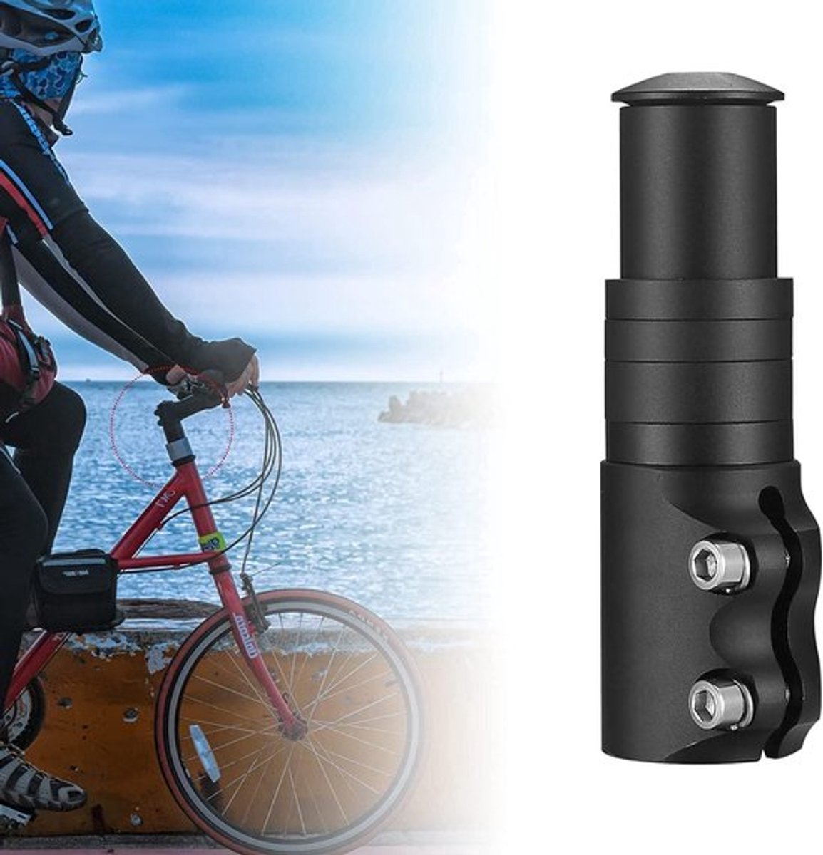 Fietsstuurpen aluminium voor mountainbike en racefiets - Stuurverlenger voor wielrennen - Stuurpen verlenger 28,6 mm
