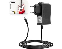 9V Voedingsadapter voor Gitaren en Effectpedalen, 1000mA DC, 1.5M Oplader voor Boss, Roland en Casio Keyboards, Ideaal voor Muzikanten en Studio Gebruik