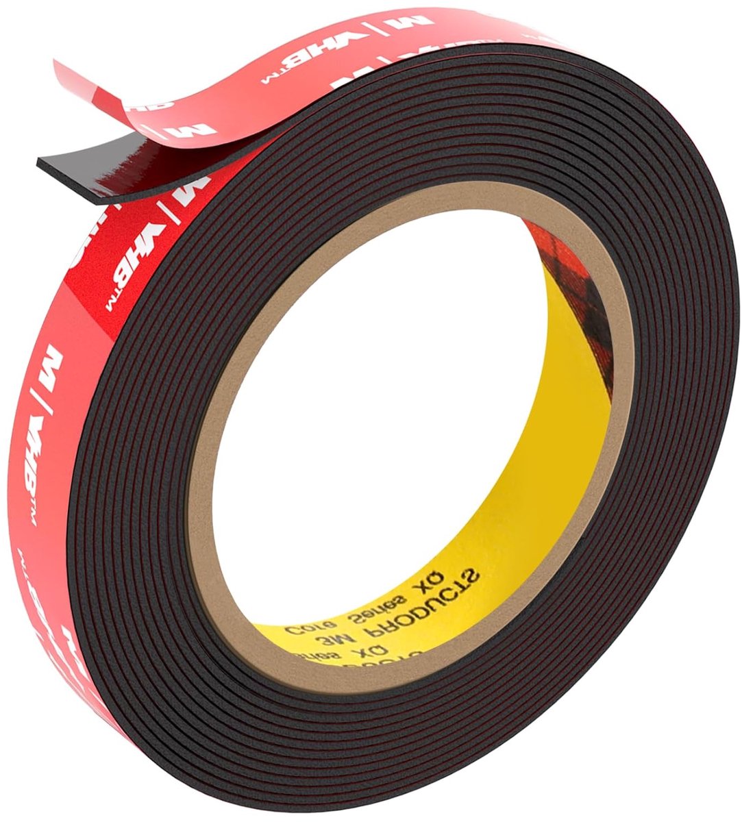 SnelShoppen - Extra Sterke Dubbelzijdige Tape, Waterproof Zelfklevende Montage Tape voor LED Strip Lichten, Auto, Thuis en Kantoor Decoratie, Zwart, 1