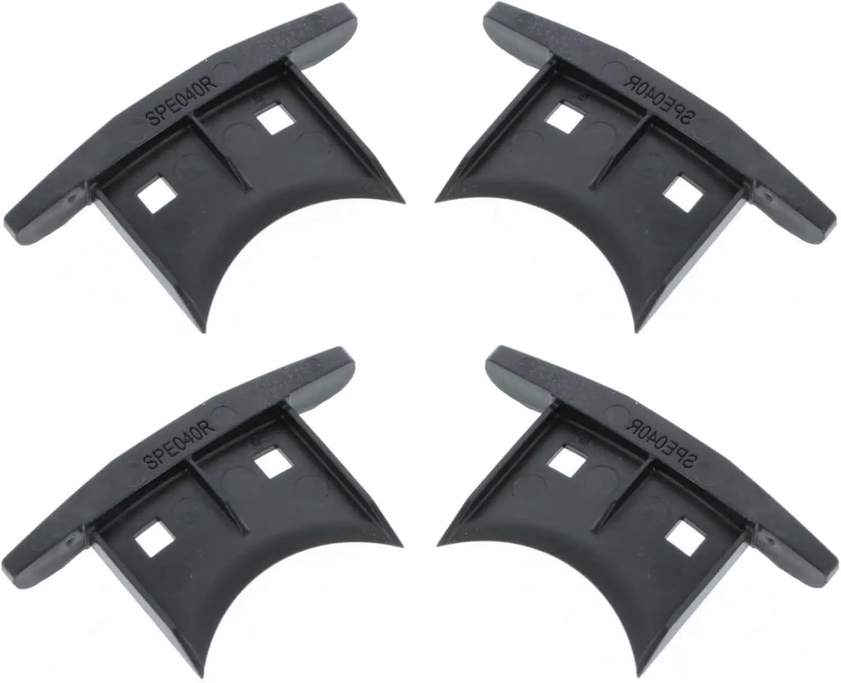 SnelShoppen - 4x PVC Covers voor Roljaloezieën - Zwarte Gidsnozzles voor Aluminium Lamellen 42x8mm - Ideaal voor Huishoudens