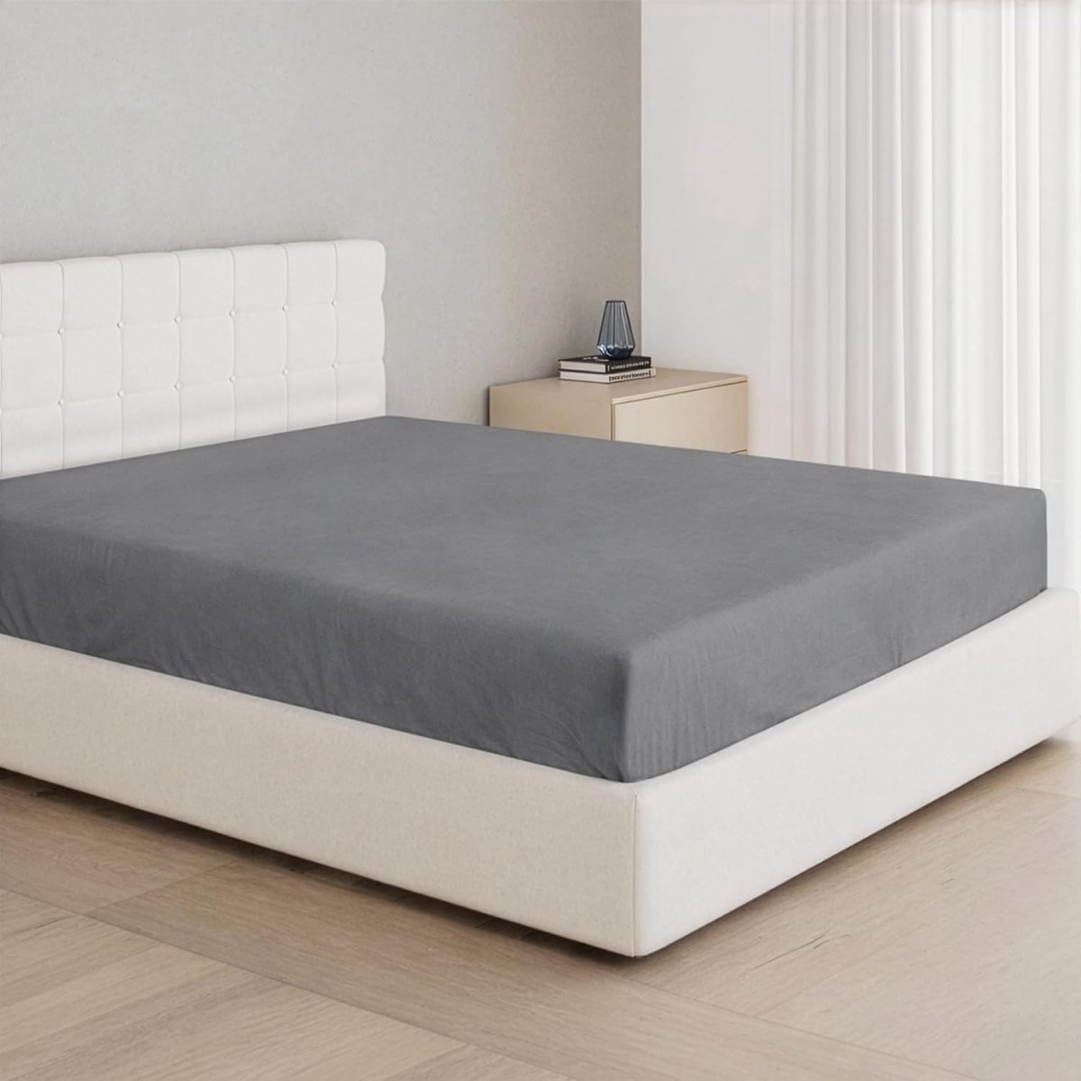 SnelShoppen - Fitted Sheet 140x190/140x200 - Katoen Stretch Jersey - 25cm Hoes - Geschikt voor Matrassen tot 22cm - Oeko-Tex Gecertificeerd - Hypoalle