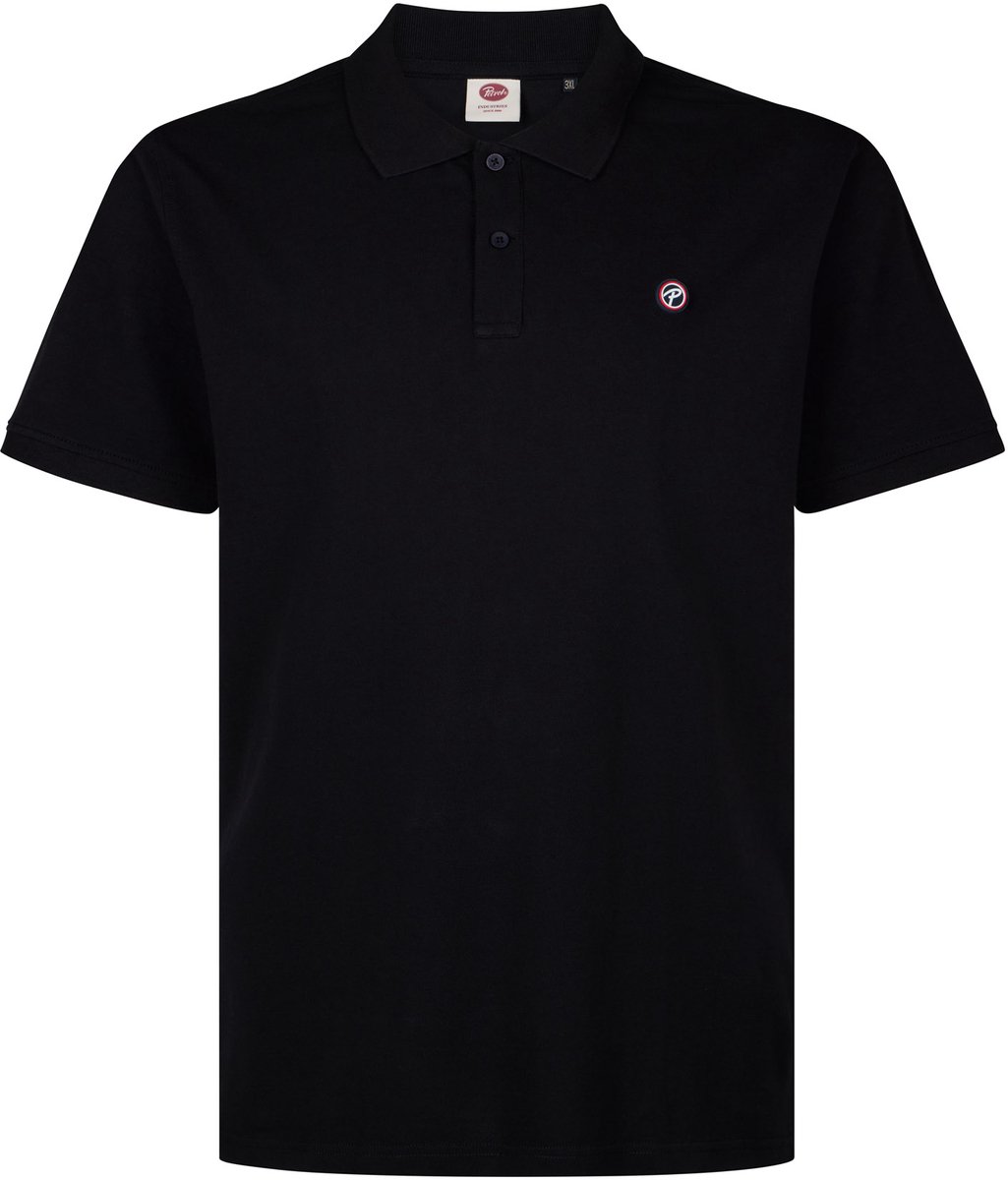 Petrol Industries - Heren Plus Size Katoenen piqué polo ironhouse - Zwart - Maat 5XL