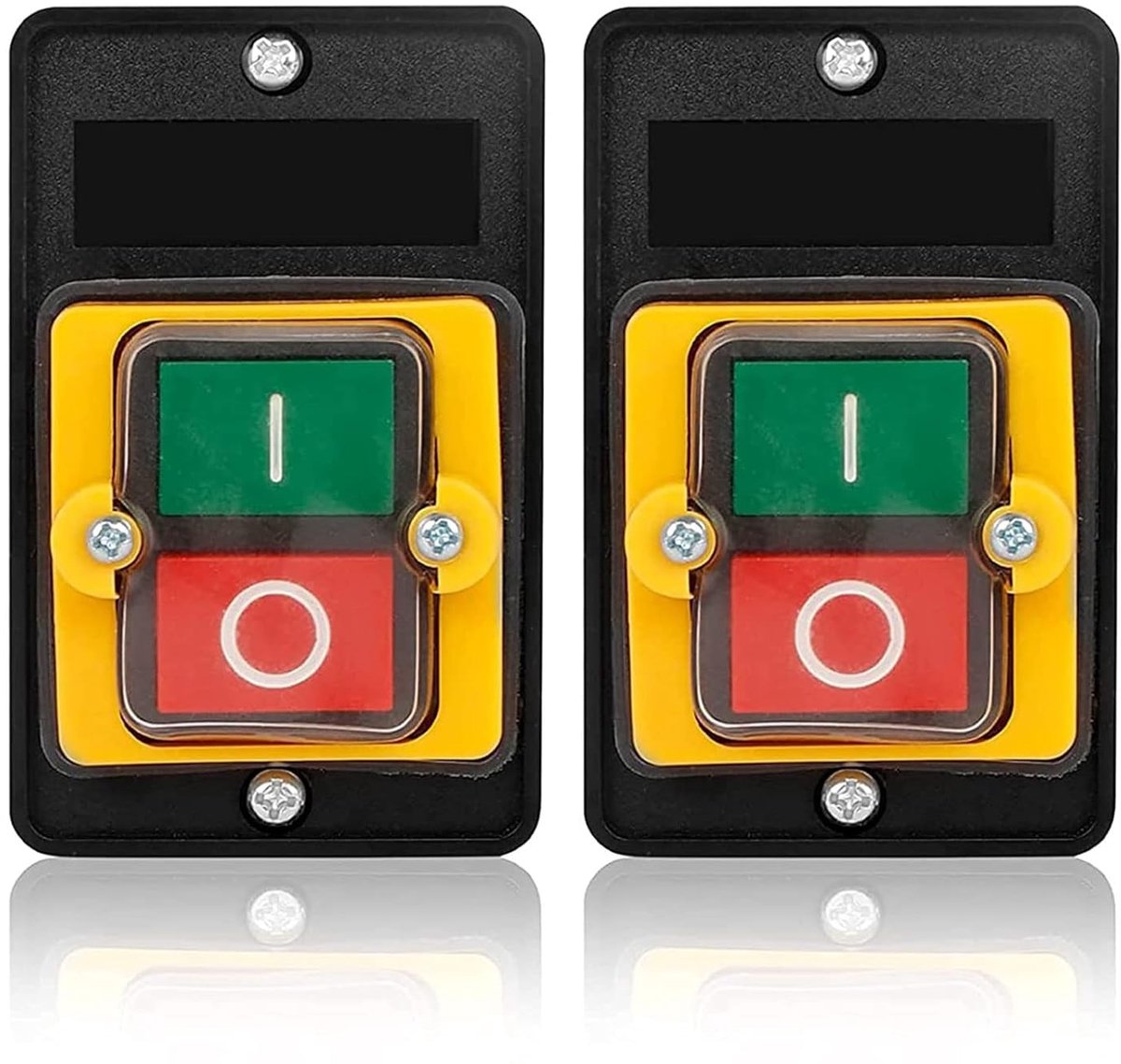 SnelShoppen - 2 Stuks Waterdichte Elektrische Drukknop Schakelaar 10A 380V, Push Button voor Machines, Snijmachines, Boormachines, Geschikt voor Indus