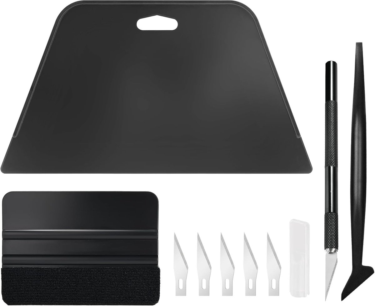 SnelShoppen - Wallpaper Set met 2 Soorten Foil Scraper, Precisie Cutter, Mini Scraper, 5-delige Set voor Alle Soorten Behang, Voor Makkelijk Aanbrenge