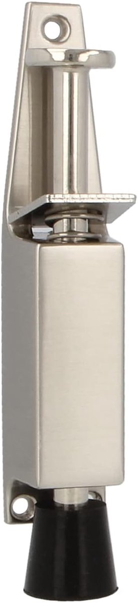 SnelShoppen - Rubber Deurstoppers Mod.10 - Anti-slam Zamak Deurstoppers - 120x25mm - Mat Zilver - Voor Thuis, Kantoor, en Meer