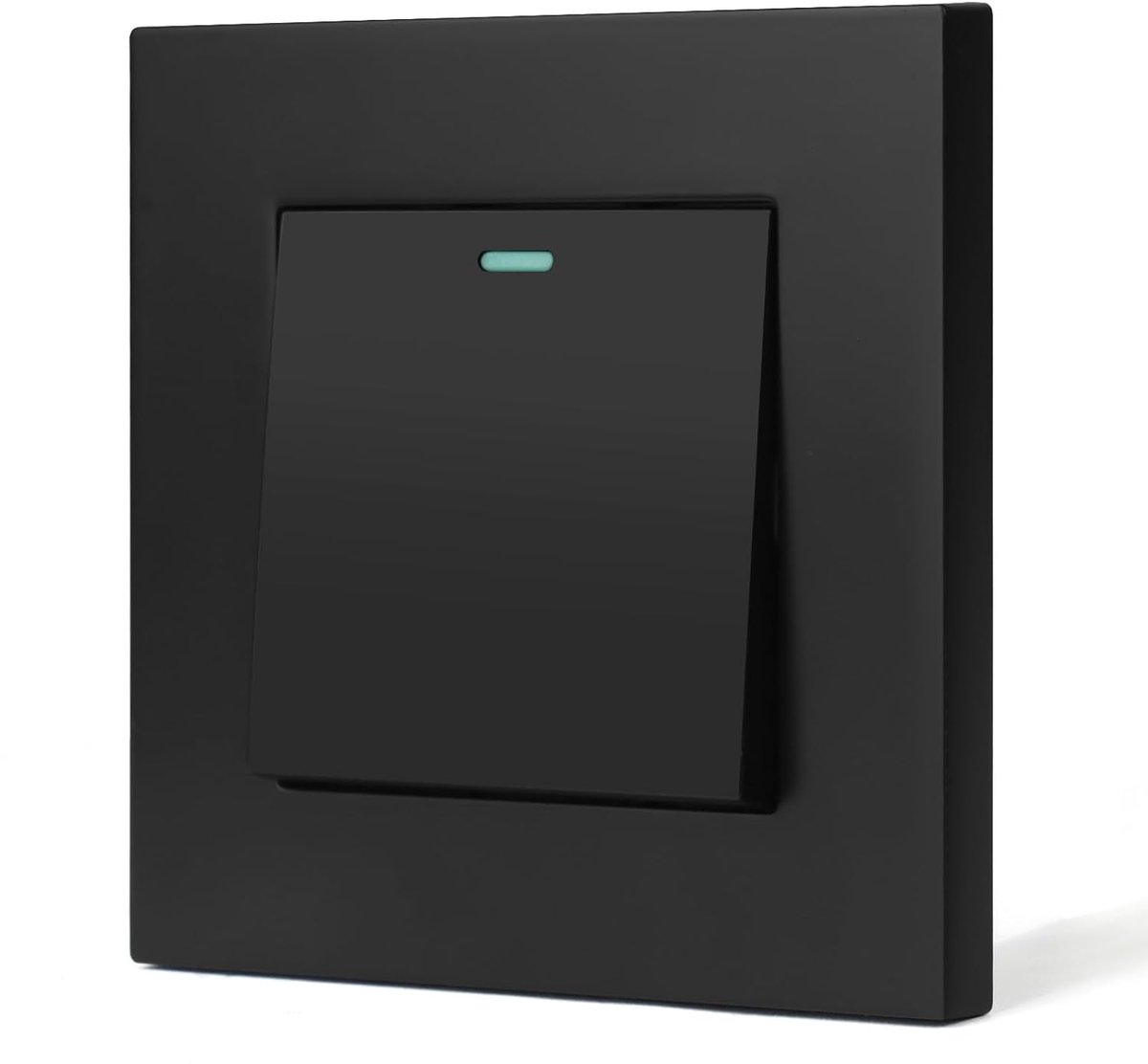 SnelShoppen - AXFEE Lichtschakelaar, Eenvoudige Bedrading, Tast Sensor Schakelaar voor Slaapkamer, Woonkamer, Badkamer, Zwart, PC Kunststof