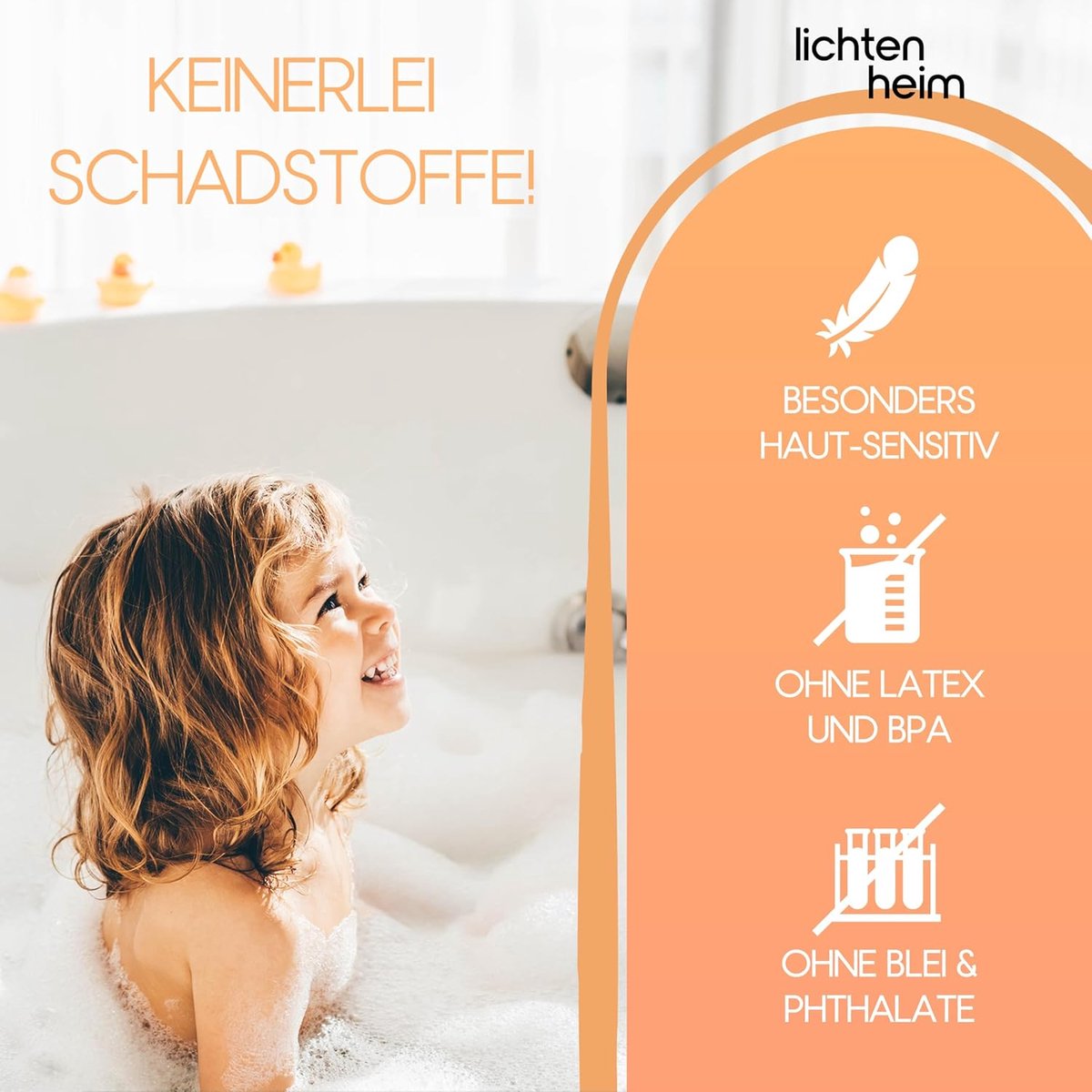 SnelShoppen - Anti-slip Douchemat 100 x 40 cm - Inclusief 2 Haakjes - Badmat Anti-slip - Milieu Vriendelijk en Wasbaar - Sandkleurige Douchemat voor B