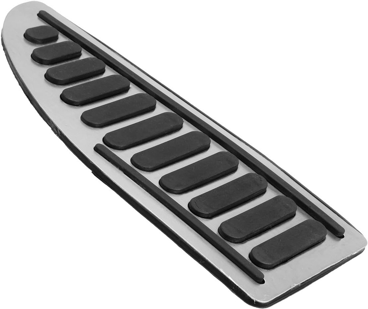 Thijox - Voetsteun Pedaal Cover Pad voor Ford Focus MK2 MK3 MK4 Kuga ST Fiesta Mondeo Jeep Kompas Renegade Fiat 500 X 500X - Antislip Aluminium en Rub