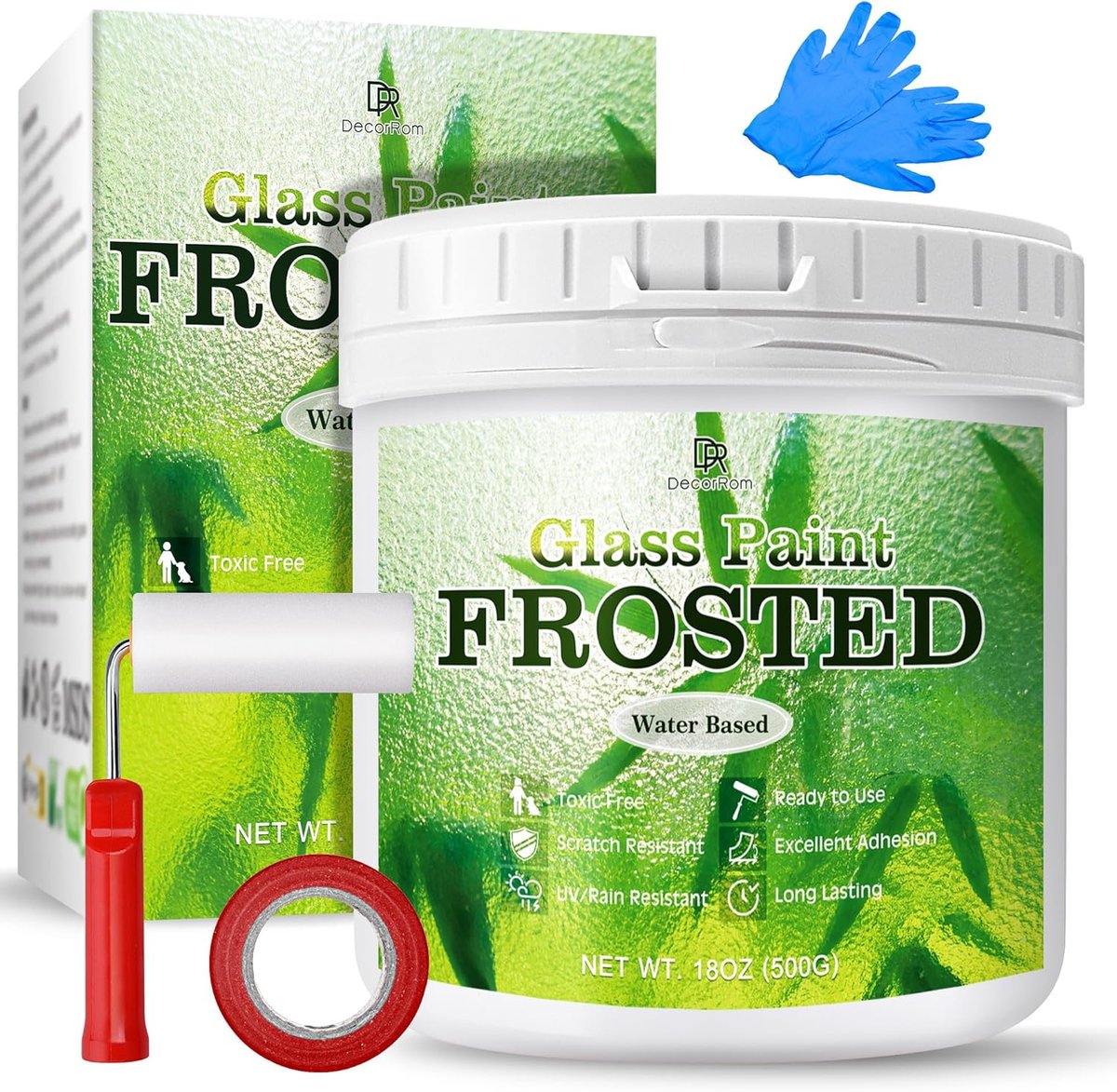 SnelShoppen - Frosted Glass Spray Paint 500g - Waterdichte Privacy Film voor Vensters - Melkglas Effect voor Badkamer, Keuken, Glijdende Deuren - DIY