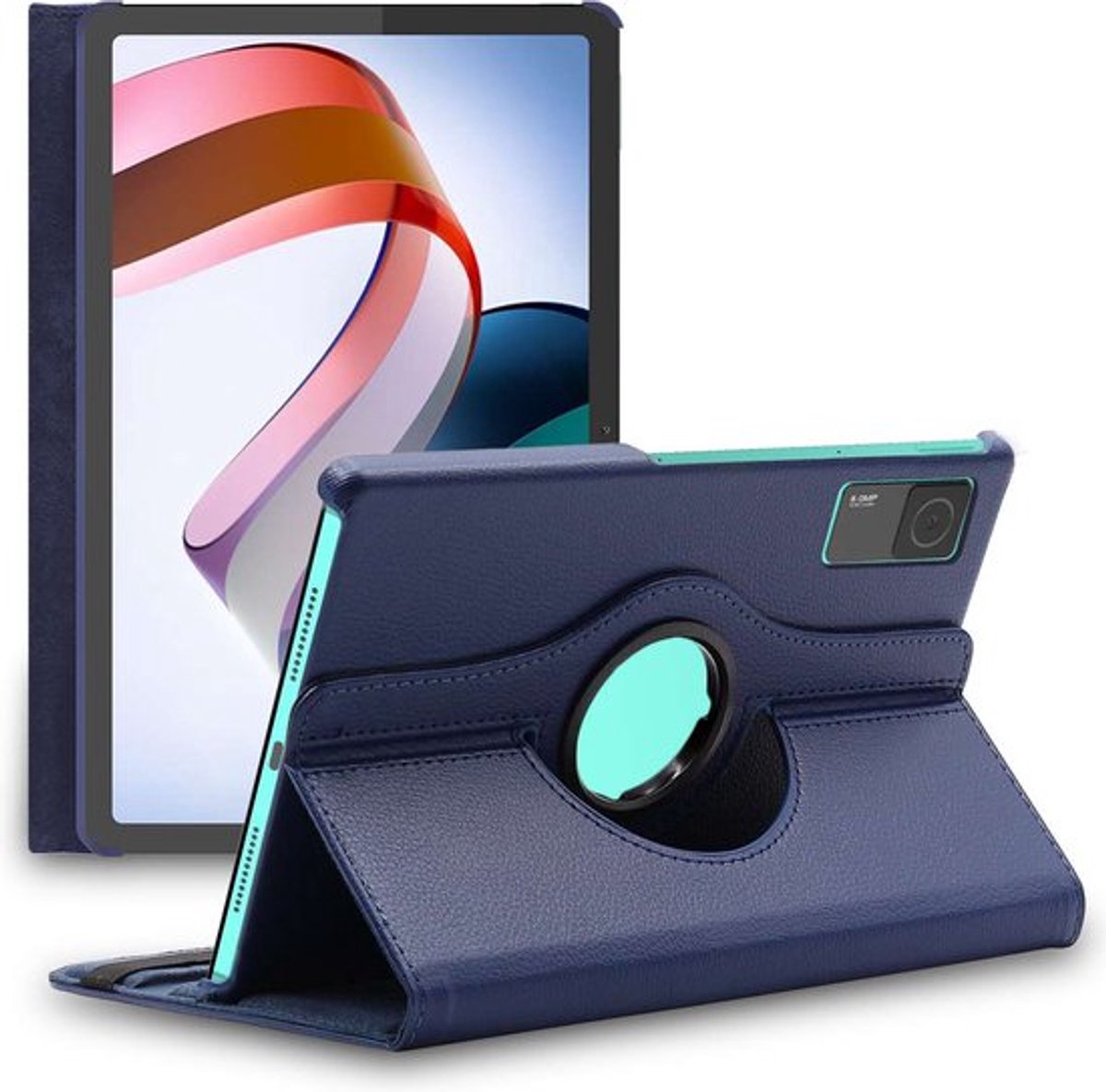 ebestStar - Hoes geschikt voor Xiaomi Redmi Pad, Roterende Etui, Case, 360° Draaibaar hoesje, Donkerblauw