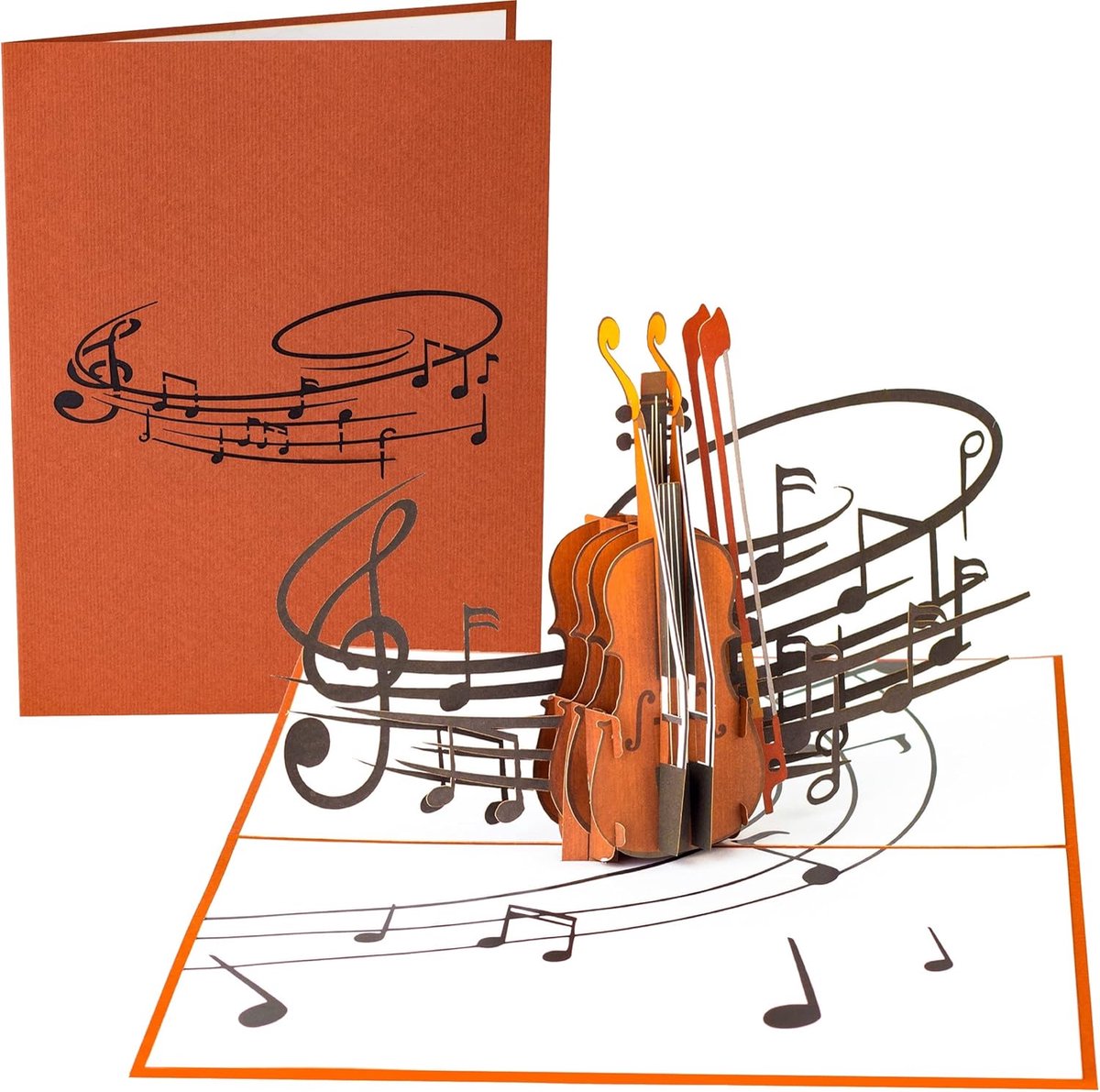SnelShoppen - 3D Pop-Up Kaart Violist - Musici Verjaardag, Gepensioneerde, Vaderdag, Leerkracht Geschenk, Muziekschool Afstudeerfeest, Muzikale Voorst
