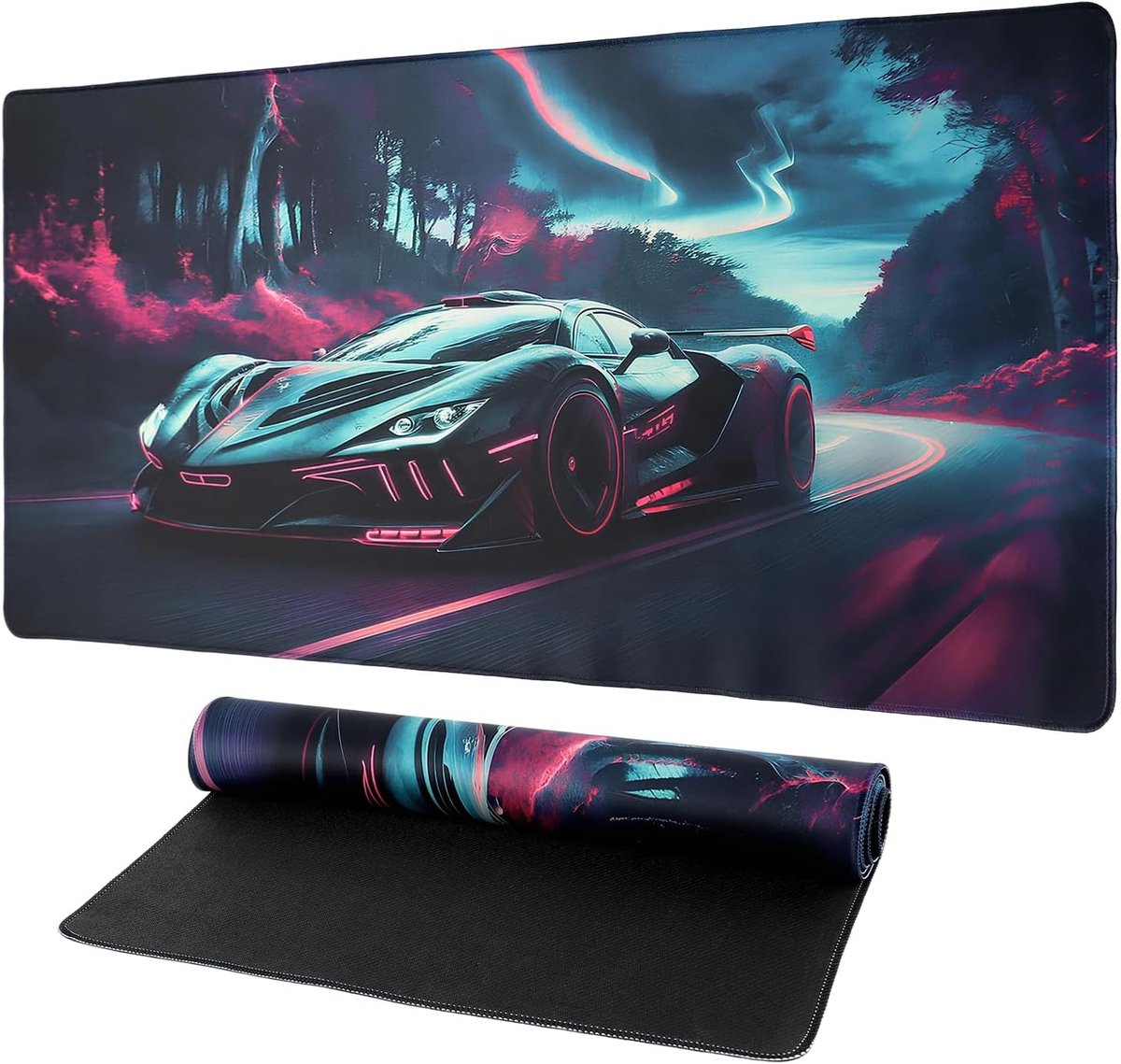 SnelShoppen - Desk XXL Mouse Pad Large Gaming Laptop Mat 90x40 cm - Niet-slip Rubber Onderzijde - Bescherming voor Bureau - Ideaal voor Thuis en Kanto
