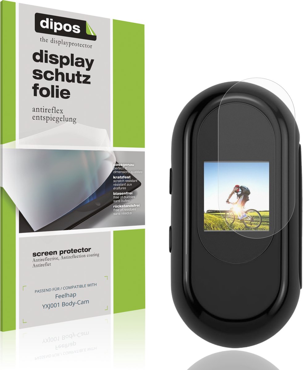 dipos – 4x Matte Beschermfolie geschikt voor Feelhap YXJ001 Body-Cam | Krasbestendige & antireflecterende Screenprotector Ultra-Thin