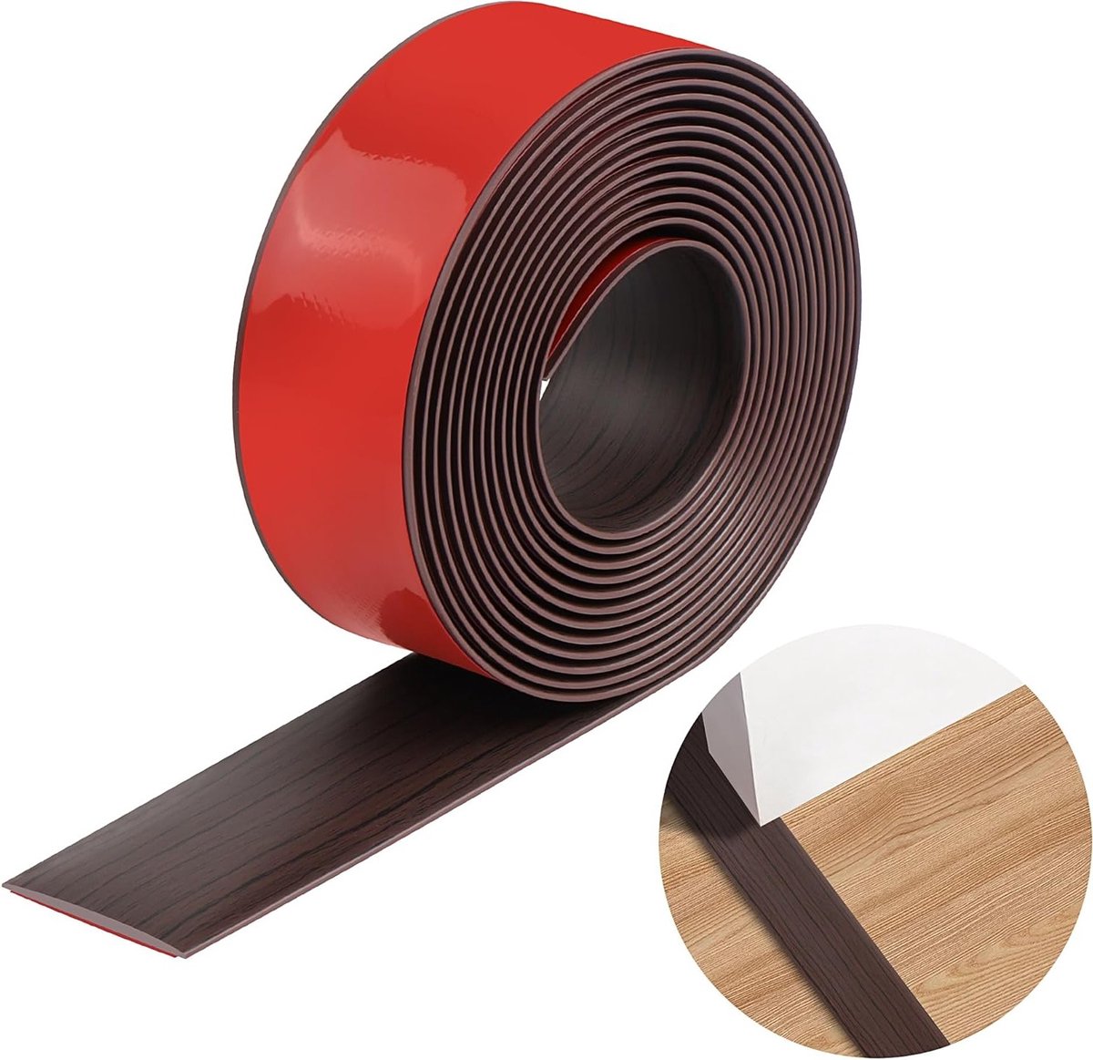 Vloerovergangsstrips van 400 cm x 5 cm, PVC Plakstrips voor Deuren, Waterdicht en Slijtbestendig, Geschikt voor Tapijt, Vloeren en Raamafwerking