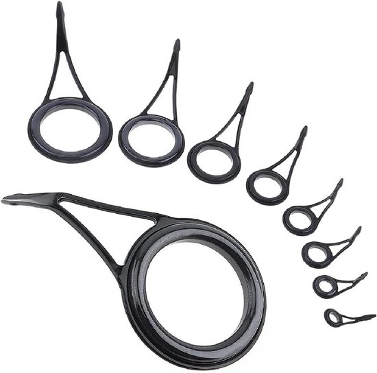 Rod guides set voor het repareren van hengels, inclusief tips en spinning onderdelen voor vissers — afbeelding 2