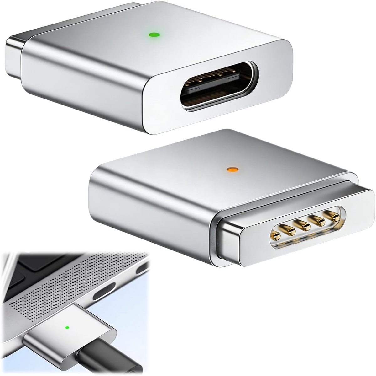 SnelShoppen - USB C naar MagSafe 2 Adapter - PD 100W Type-C Magnetische Oplader - Snelle Laadconverter voor MacBook Air Pro 2013-2015 - Laptop Accesso