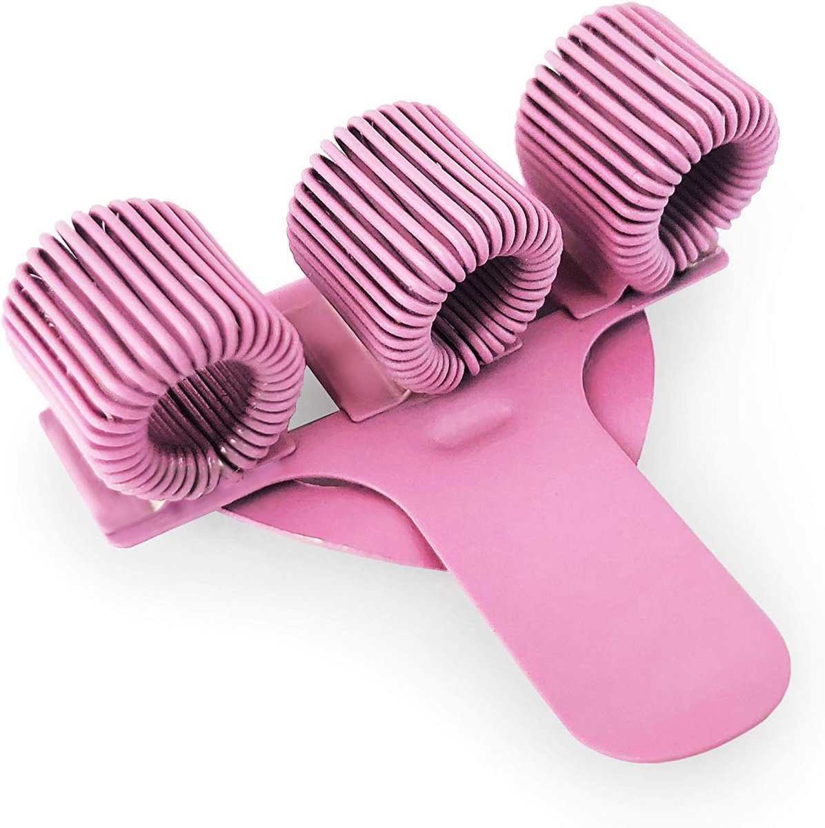 SnelShoppen - Penhouder Metaal Triple Clip Mount - Ideaal voor Artsen, Verpleegkundigen, Piloten - Roze - RVS met Hoogglans Afwerking - 3 Uitbreidbare