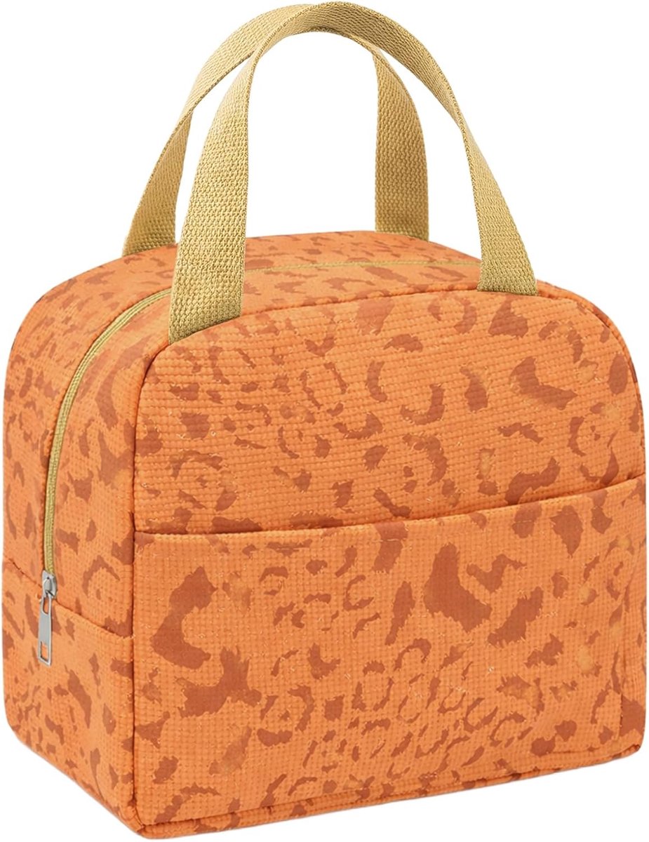 SnelShoppen - Waterdichte Thermotas 6L - Lunchtas voor Kantoor en School - Koeltas voor Reizen en Picknick - Oranje - Praktische en Ruime Lunchbox voo