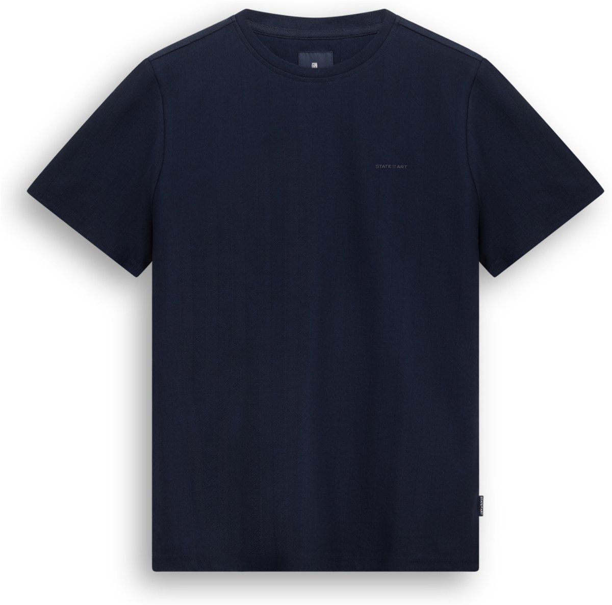 State of Art T-shirt T Shirt Met Visgraat Patroon 36126399 Donkerblauw Uni Mannen Maat - 3XL