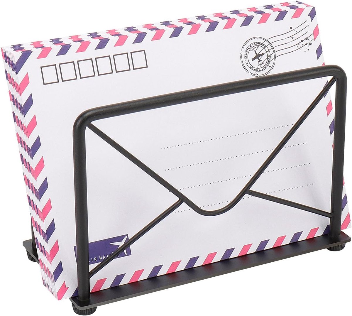 SnelShoppen - Modern Home Office Mail Holder - Metalen Brieforganizer en Sorteerder voor Bureau - Envelop Design - Documenten Rack voor Invoices en Pa