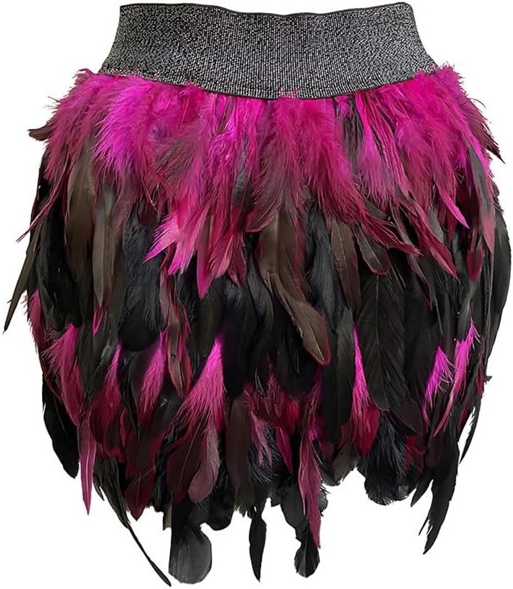 Feather Skirt Ballerina Kostuum voor Vrouwen - Elegante Dansoutfit met Veren en Tutu