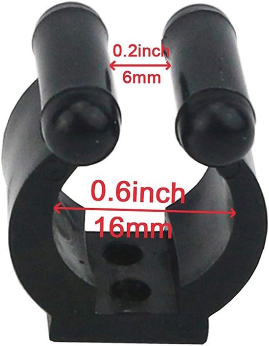 SnelShoppen - 12x Billiard Snooker Cue Locating Clips voor Pool Cue Racks en Fishing Rod Holder - Plastic - Zwart - Ideaal voor Snooker, Pool en Visse van Snelshoppen — afbeelding 5