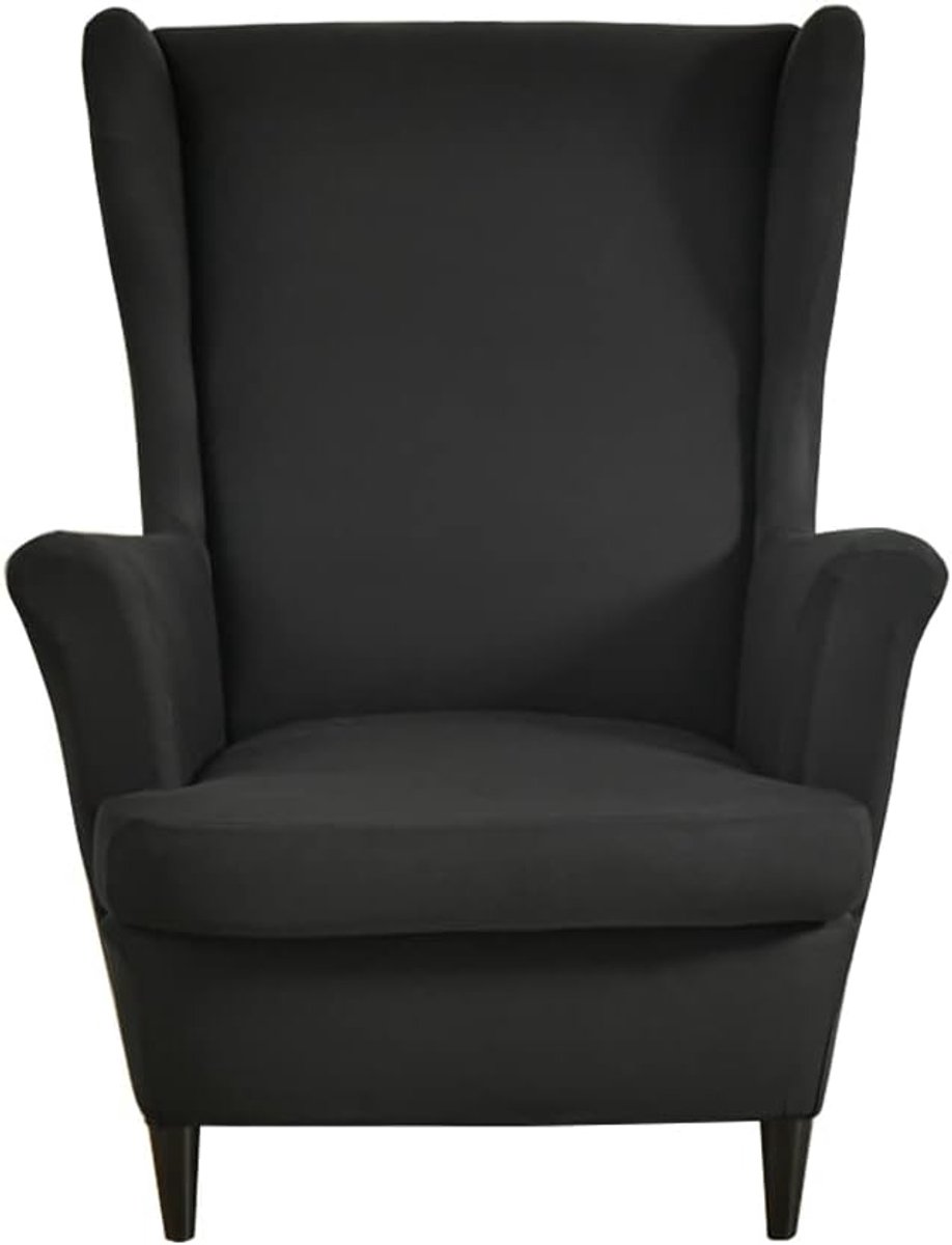 SnelShoppen - Wing Chair Slipcovers voor Armstoelen - 2-delige Wingback Stoel Covers - Hoogwaardige Polyester & Elastaan - Perfecte Pasvorm - Bescherm
