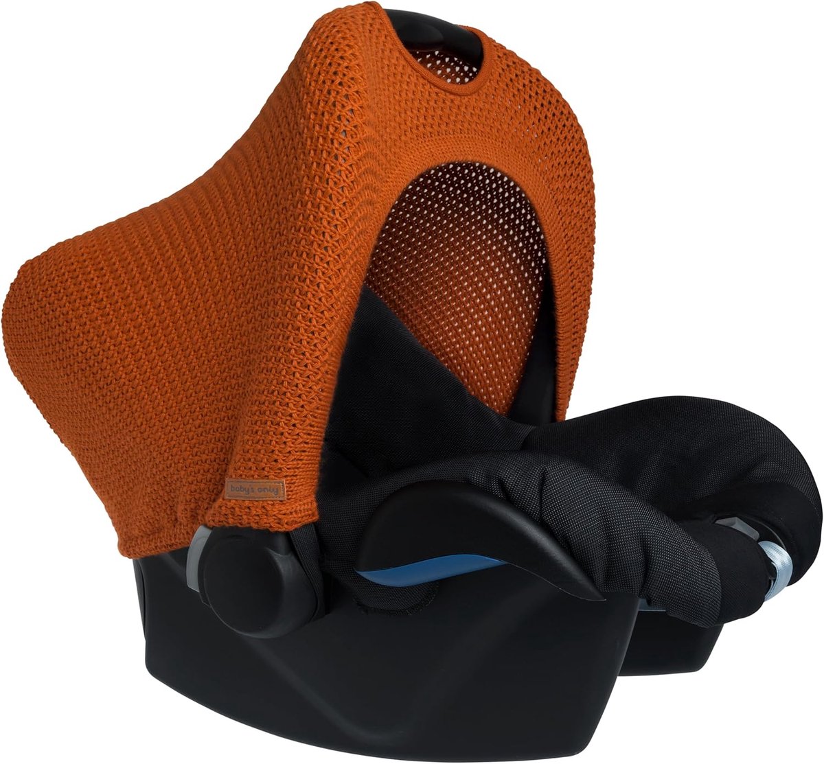 SnelShoppen - Baby Auto Zonnekap - Zonnebescherming Maxi-Cosi 0+ - Gebreid Materiaal - Flavor-Lijn - Rustkleur - Geschikt voor Kinderen - Perfect voor