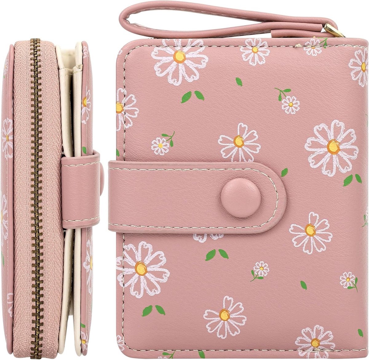 Daisy print roze kleine handtassen voor vrouwen en kinderen - Handtas voor mobiele telefoons en leren kaarthouders