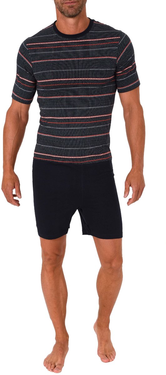 Herenpyjama uit één stuk met korte mouwen en ritssluiting op de rug & broekspijp - 291 171 90 732